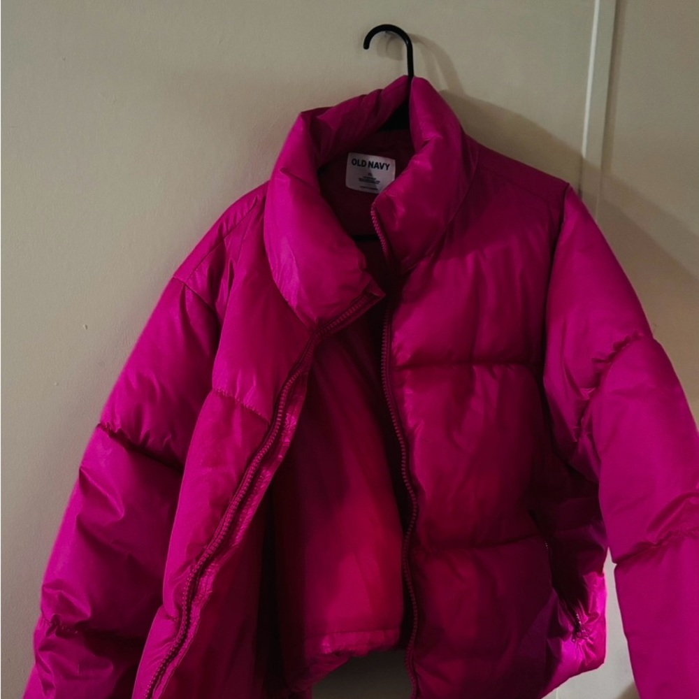 Old Navy Fuchsia Puffer Jacket